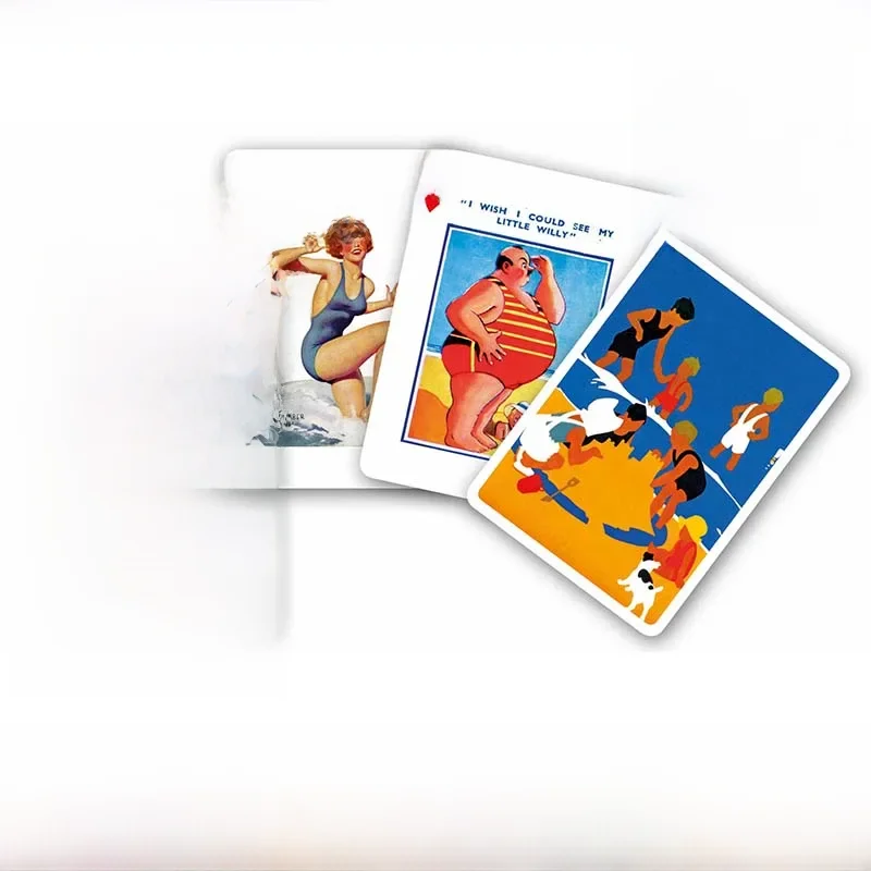 Piatnik, baralho de poker, 54 cartas, praia, arte do mar, cartazes, fotografias, cenas, vintage,