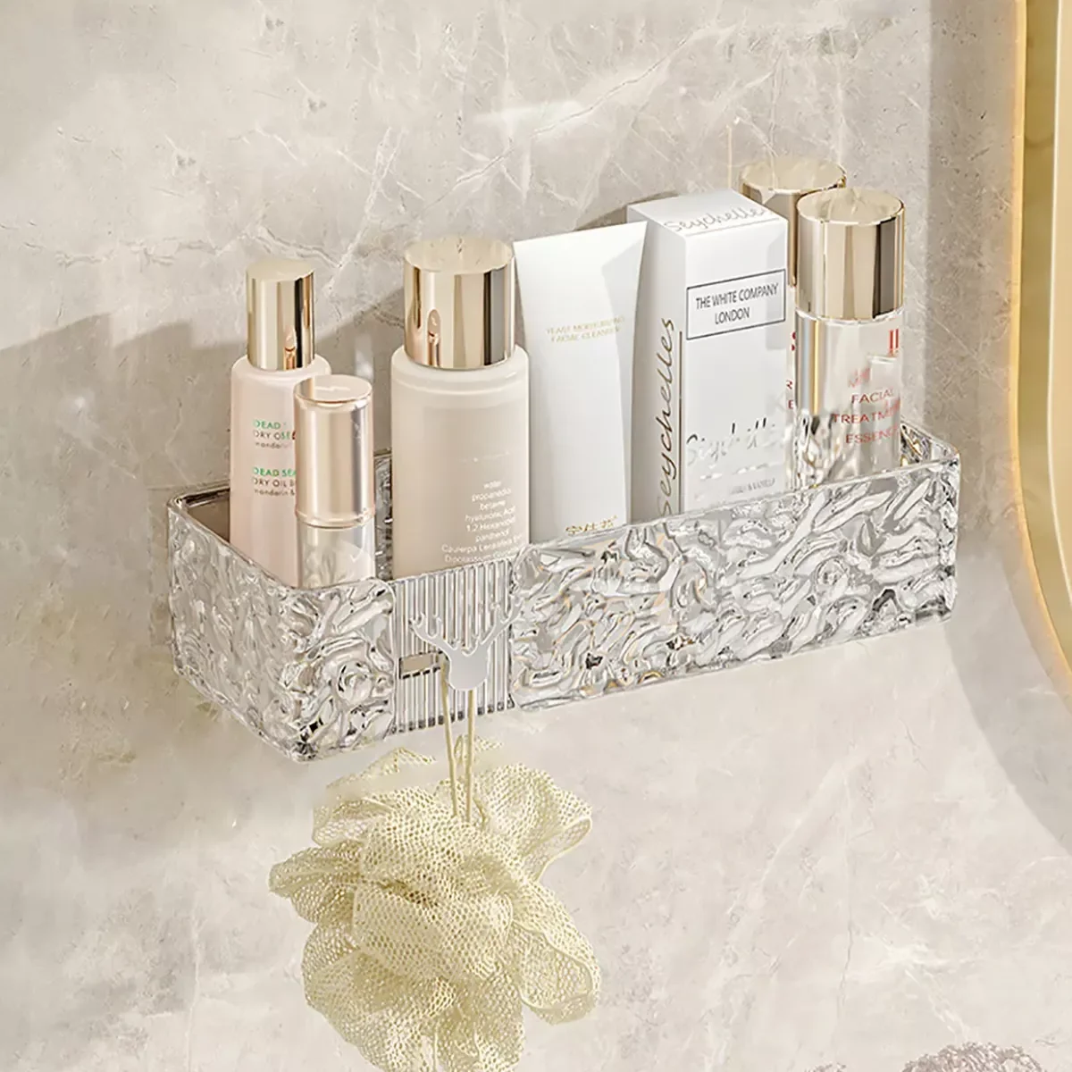 Bathroom Wall Shelf Soap Shampoo Holder Kit 2