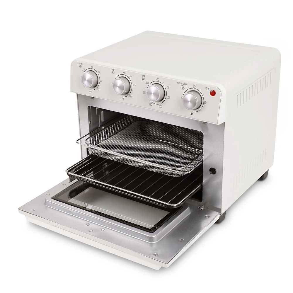 Kitchen Art Air Fryer Oven Toaster Multipurpose 23L Dual Heating Retro Automatic Power Drive Dual Plate Transparent Crimson Rotisserie Changdol Grill Kaf-23L