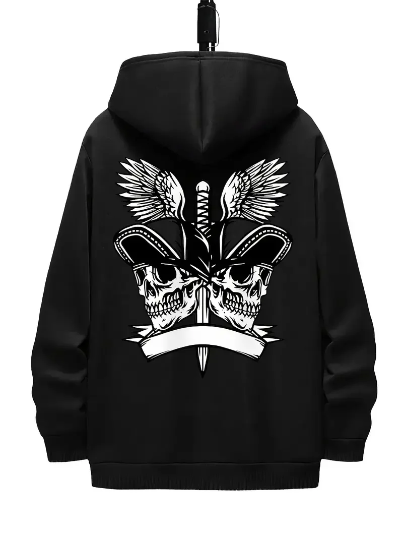 

2024 Men's high-quality cotton breathable hoodie, y2k element creative printed street sweatshirt, men's soft casual sweatshirt