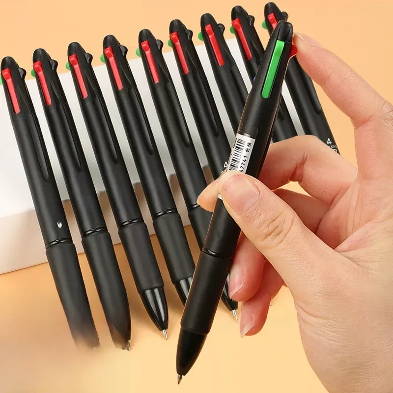 Stylo à bille coloré, 4 couleurs, 0.7mm, rouge, vert, bleu, noir, recharge, papeterie, école, chancellerie, fournitures de bureau, matériel