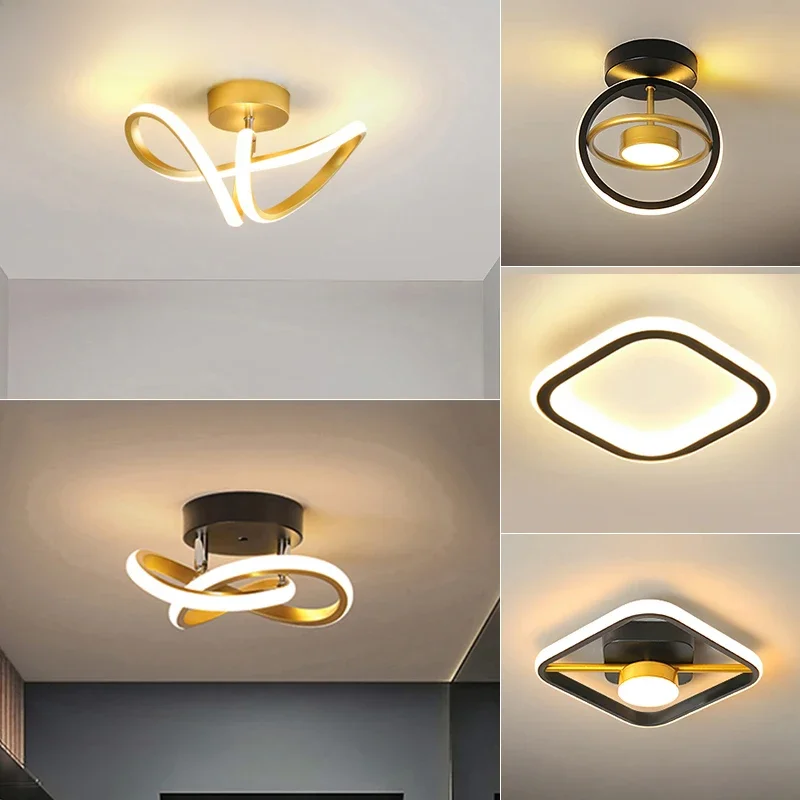 Nowoczesna lampa sufitowa LED, prosta lampa na balkon, lampa do przedpokoju, lampa sufitowa do korytarza, lampa sufitowa w stylu nordyckim, lampa do garderoby. — Zdjęcie 2 z 2