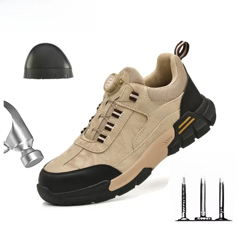 Nieuwe veiligheidsschoenen voor heren, lekbestendige werkschoenen, beschermende herenschoenen, slijtvaste werklaarzen Tactische laarzen - afbeelding 2