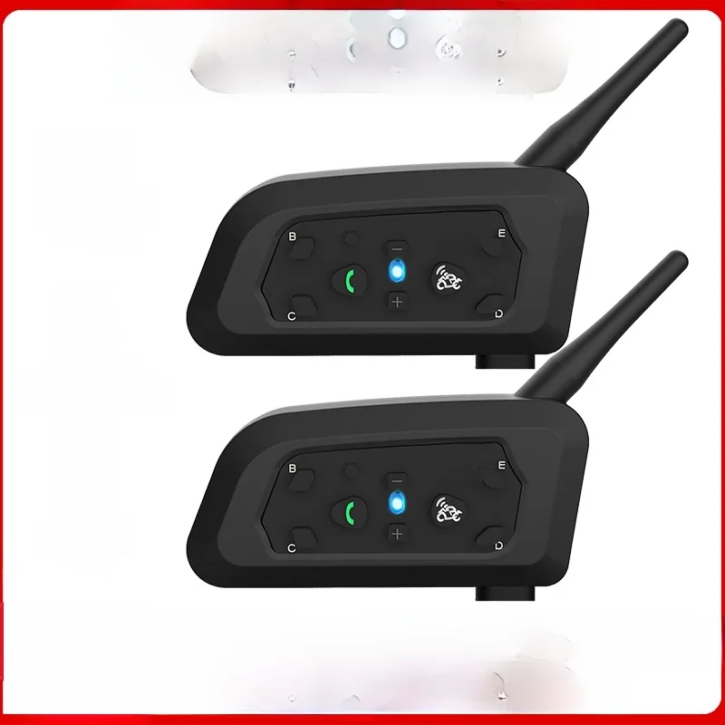 1/2 Stuks EJEAS V6 Pro + Motorfiets Bluetooth Helm Headset Intercom Afstand 800M Muziekspeler Waterdicht IP67 Ondersteuning EUC Type-C - afbeelding 2