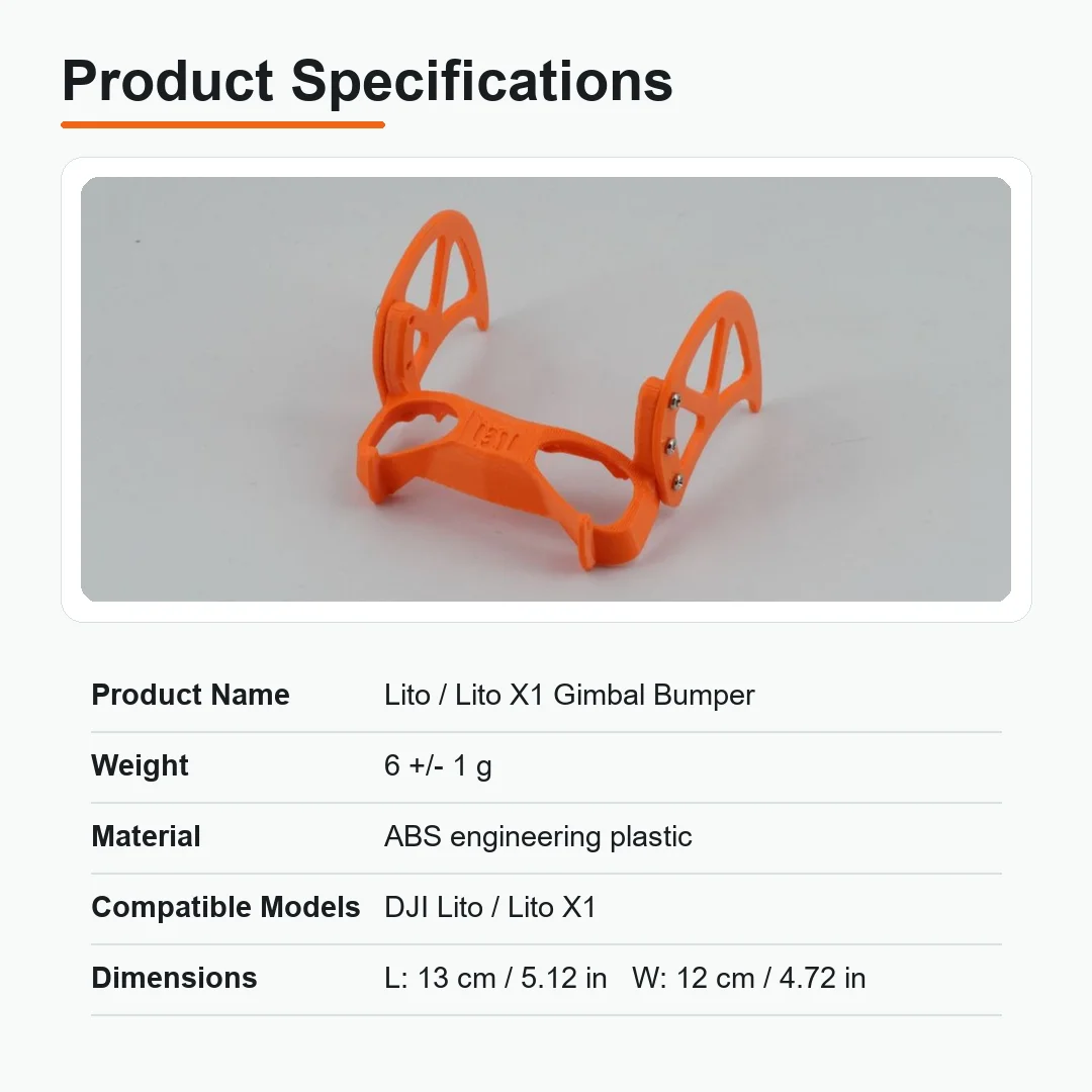 Ochraniacz gimbala Lito X1 do DJI, osłona obiektywu z włókna węglowego i ABS odporna na wstrząsy, ochrona LiDAR przed kolizjami — zdjęcie produktu 2