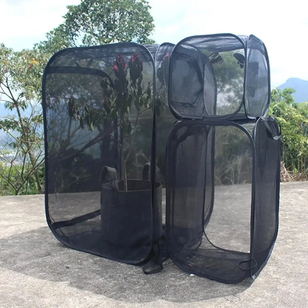 Faltbare Insekten käfig Lebensraum Käfig Mesh Schmetterling Mantis Stick Zucht netz Terrarium pädagogische Nutzung Pflanze Gewächshaus Box