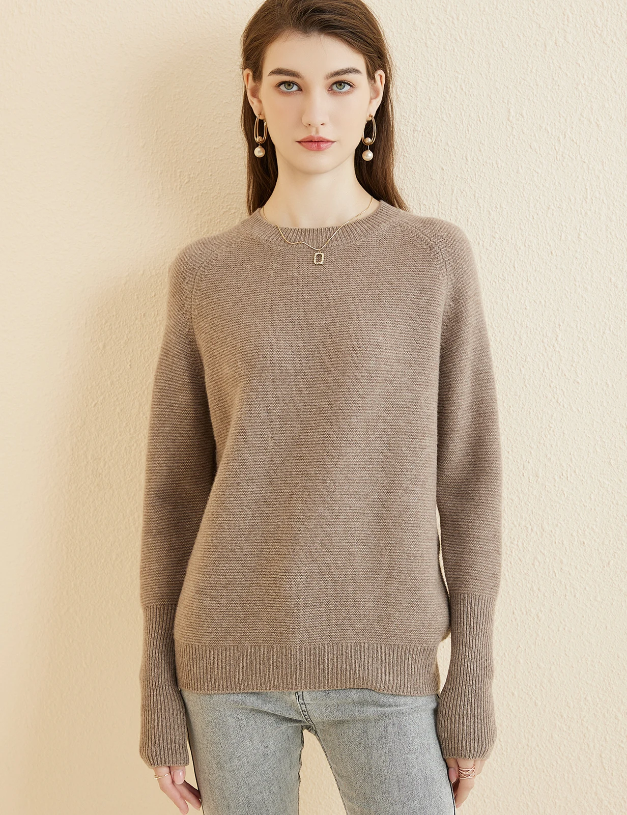 Women's Sweater 100% Merino Wool Sweater 2023 Fall Winter Warm Soft Casual Crewneck Top Long Sleeve Knit Pullover Women Clothing