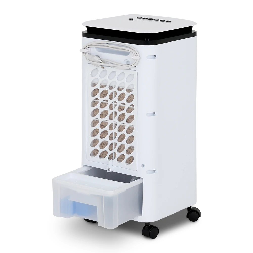 رينا-مبرد هواء بجهاز تحكم عن بعد للأعمال المنزلية والمكتبية ، مؤقت دوار ، عجلة متحركة ، عبوة ثلج رياح باردة بالطاقة ، مبردان ، 4 لترات