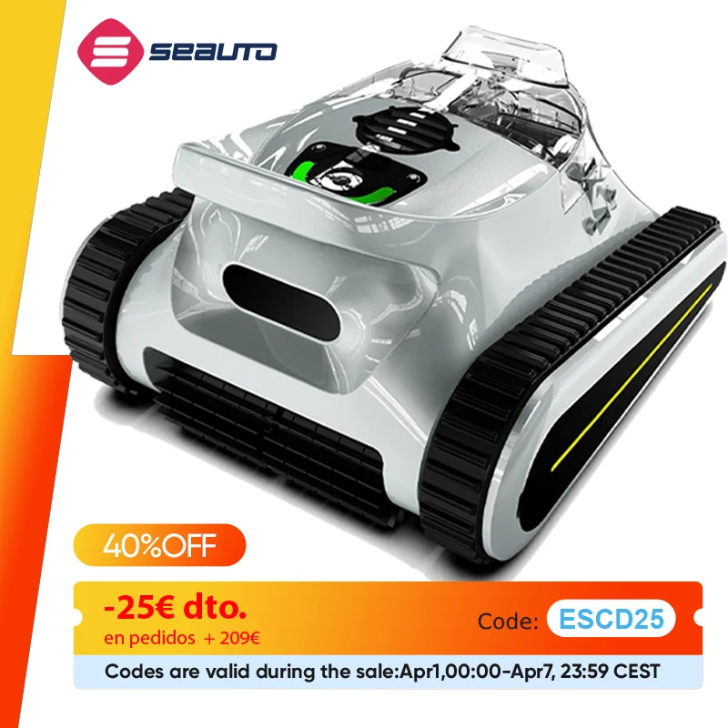 Seauto-Aspirateur de piscine automatique, robot d'escalade murale, adapté aux murs et aux sols de 2000 pieds carrés