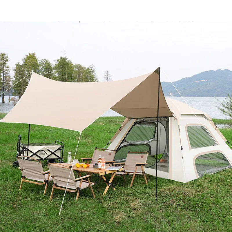 Camping Outdoor One-touch Automatic Tent Tarp Shade Set Tamp Shade Set Tent Shade Camping Climbers Fishing