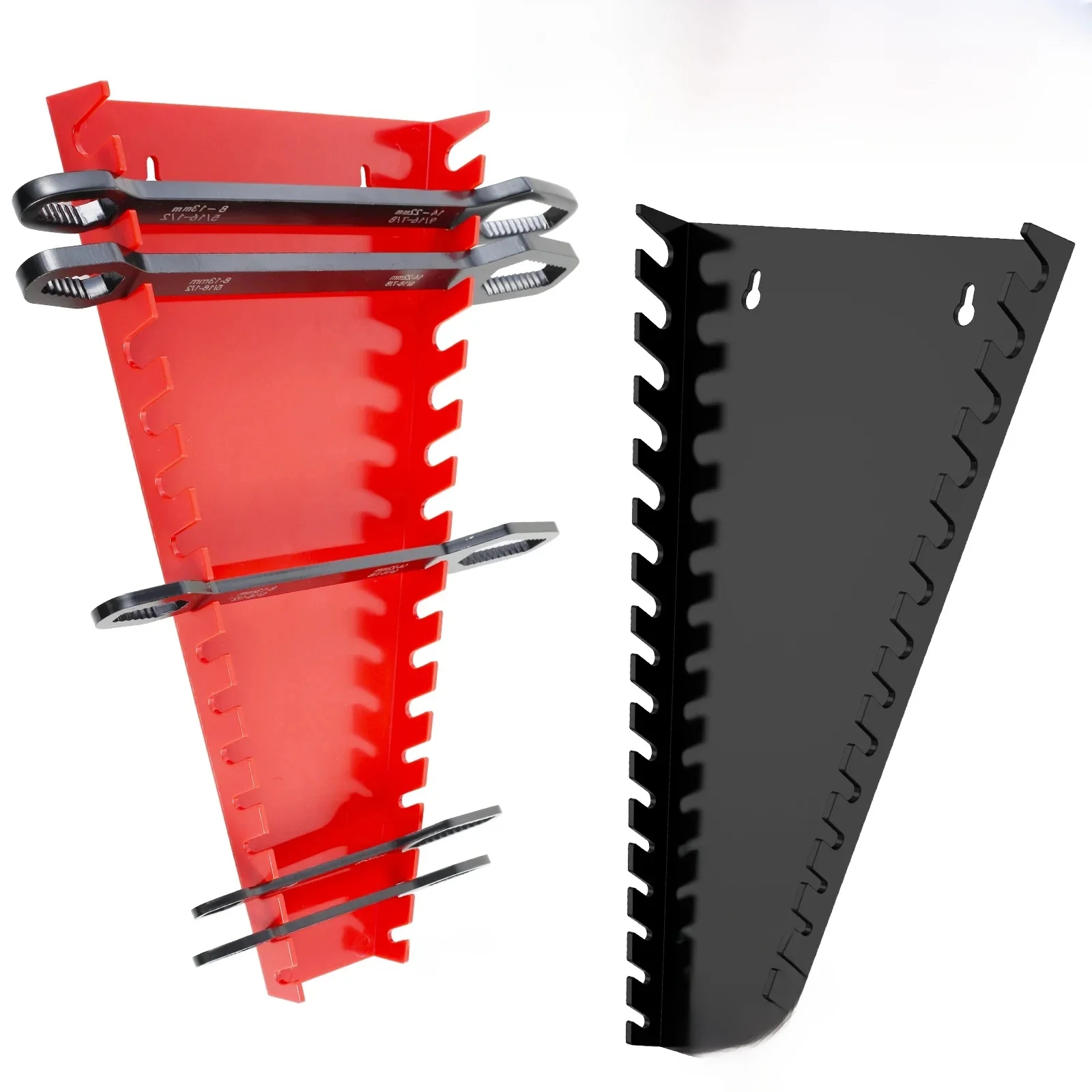 2Pcs Wrench Organizer Wrench Storage Rack Plastic Spanner Tools Holders Wrench Holder Wrenches Keeper for 5mm to 27mm Wrench
