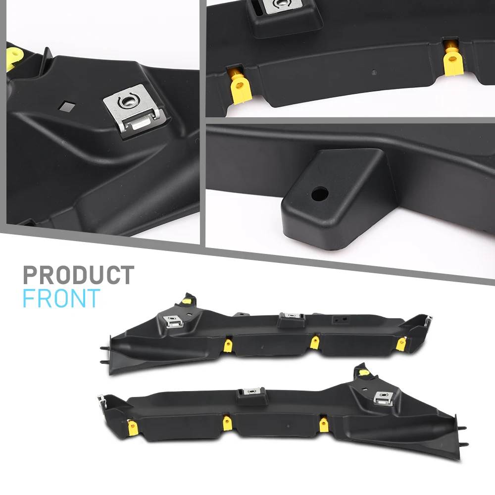 Front Bumper Mounting Bracket Suitable for 2012-2015 Jaguar Xf Xfr C2Z16532 C2Z16531, Plastic Black Paint Finish, Easy to Install