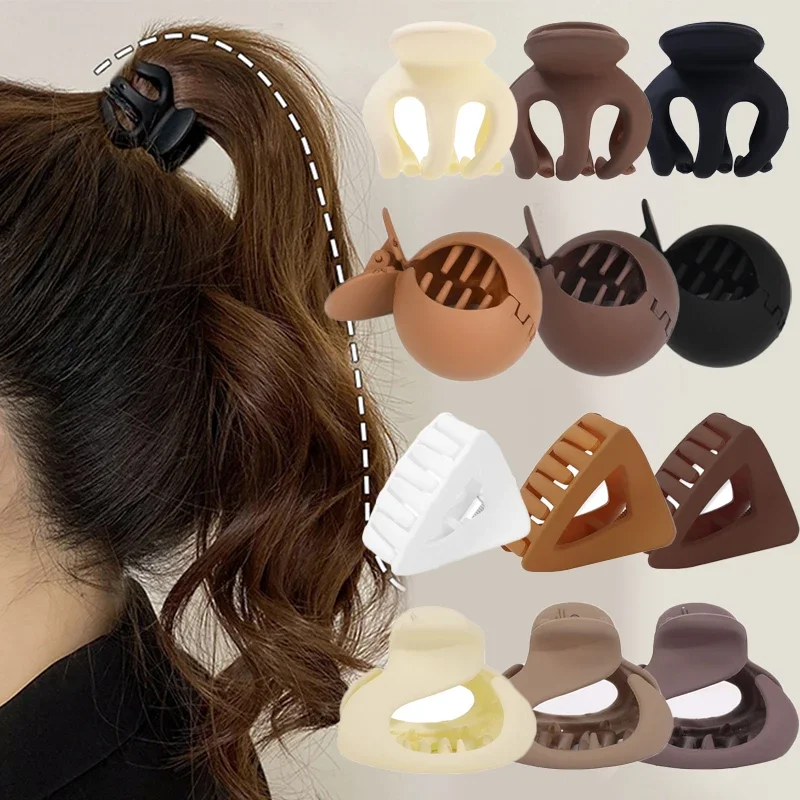Koreańska moda kucyk spinka do włosów czarne akrylowe małe pazury do włosów kobiety dziewczęta klipsy rekina nakrycia głowy Barrette akcesoria do włosów — zdjęcie 2