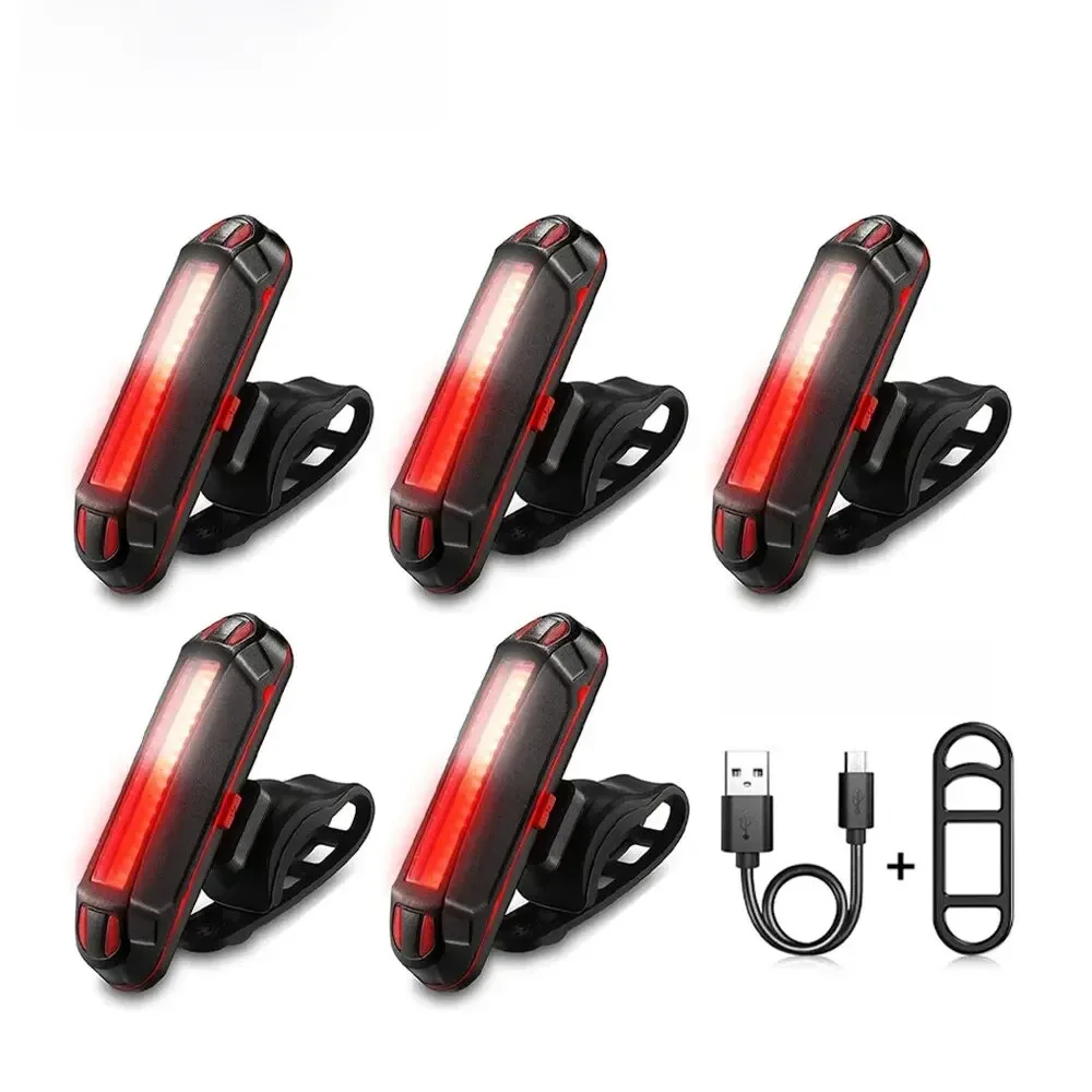 AliExpress cycle zone 5pcs LED Bike Tail Light Set USB Rechargeable Helmet Bike Rear Lights Easy for Install Safety MTB Bike Cycling Lamp