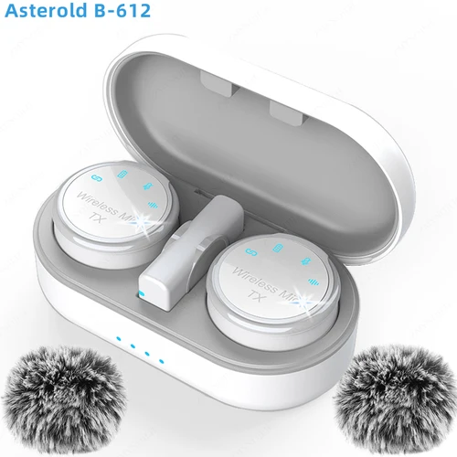 Imagen 1 del producto Nuevo micrófono Lavalier inalámbrico magnético, collar con cancelación de ruido, tapa a prueba de viento, micrófono de grabación de Audio y vídeo para teléfono inteligente