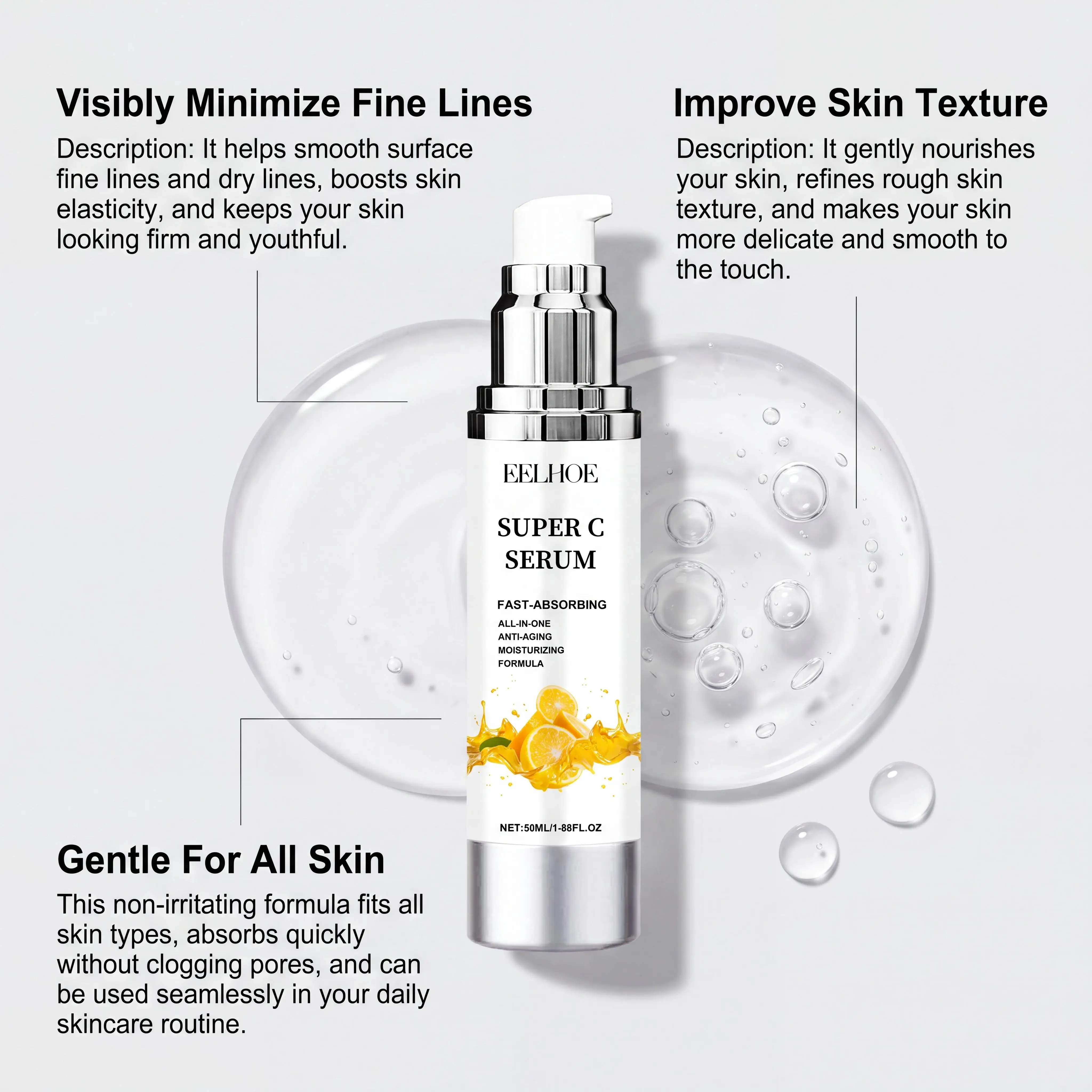Vitamin C Serum Face - Eelhoe Vitamin C Facial Essence Skin