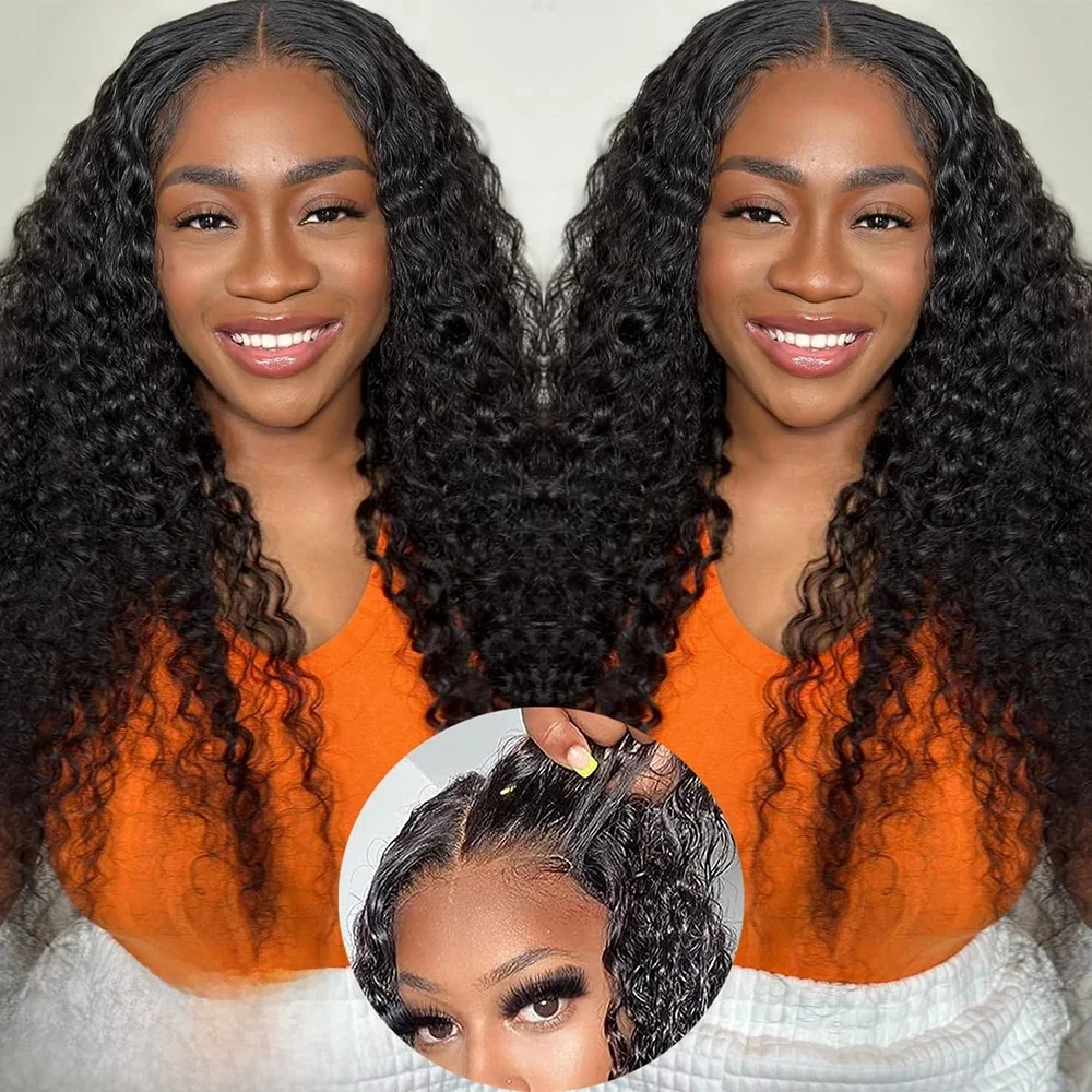 6x4 Perruque Bouclées Cheveux Humain Perruques Cheveux Humains Sans Colle Perruques Cheveux Humains Pré-coupées 100 % Cheveux Humains Pré-épilés Glueless Perruques Cheveux Humains Livraison 3 Jours