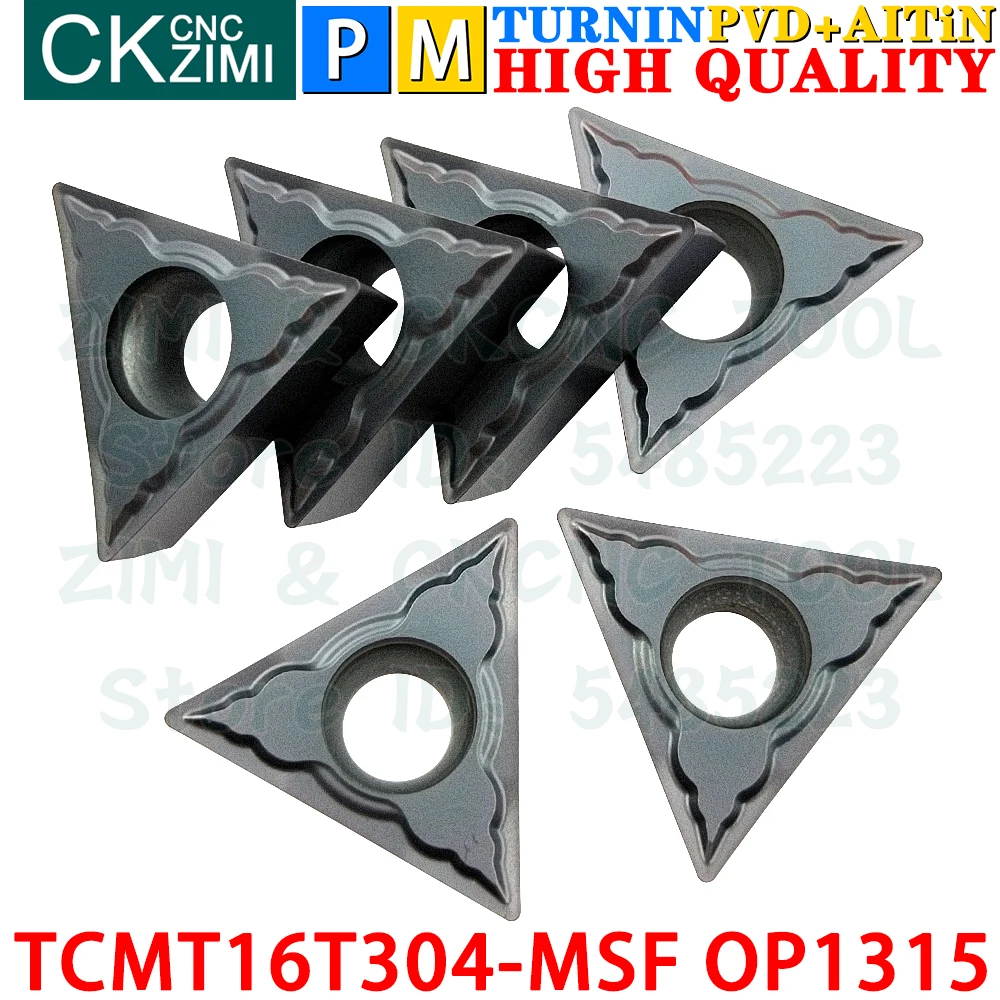 TCMT16T304-MSF OP1315 TCMT 16T304 MSF OP1315 Carbide Inserts External Turning Inserts Tools CNC metal lathe tools cutting tools