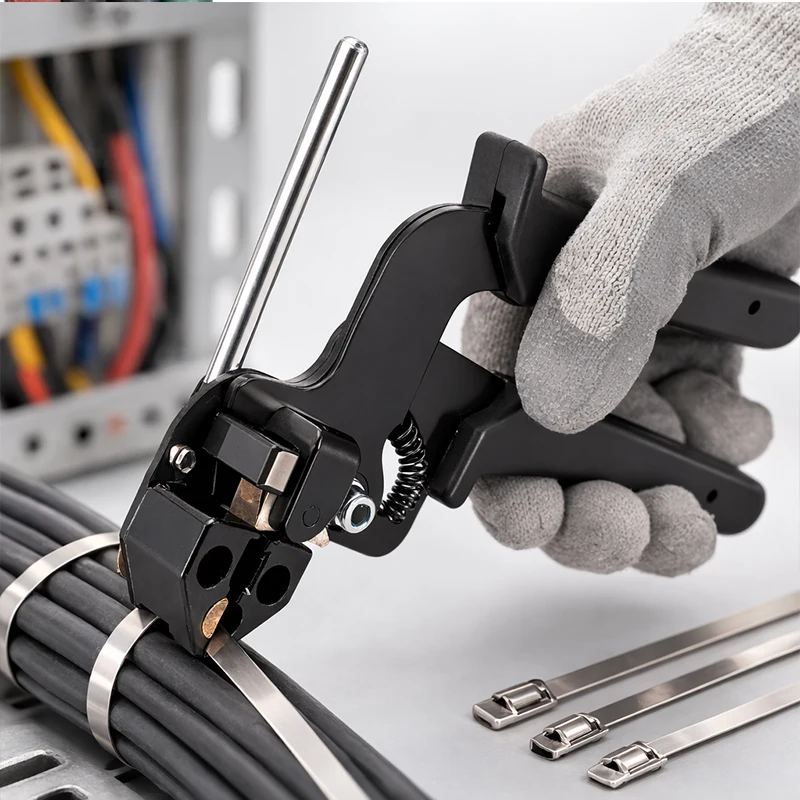 Stainless Cable Tie Plier Automatic Zip Tensioning Tool Cable Ties Guns Stainless Steel Hand Fastening Strap Cutting Wrap Tool