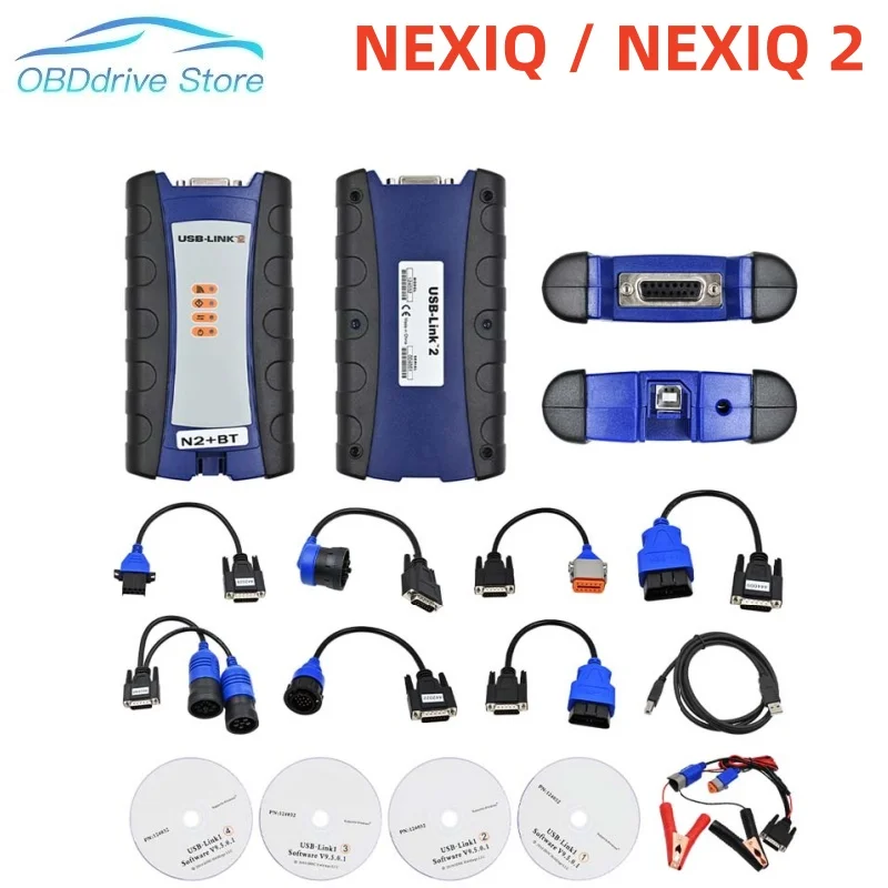 New For NEXIQ USB Link 2 Original 125032 Diesel Truck Interface Diagnostic Tool Bluetooth For Heavy Duty Scanner with software