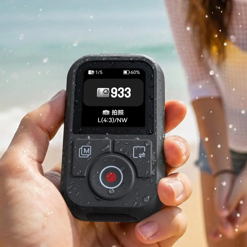 TELESIN 60M Bluetooth Remote Control For DJI OSMO Action 6 5pro 4 OSMO 360 With Wrist Strap Screen Display For DJI Action 4 5 6