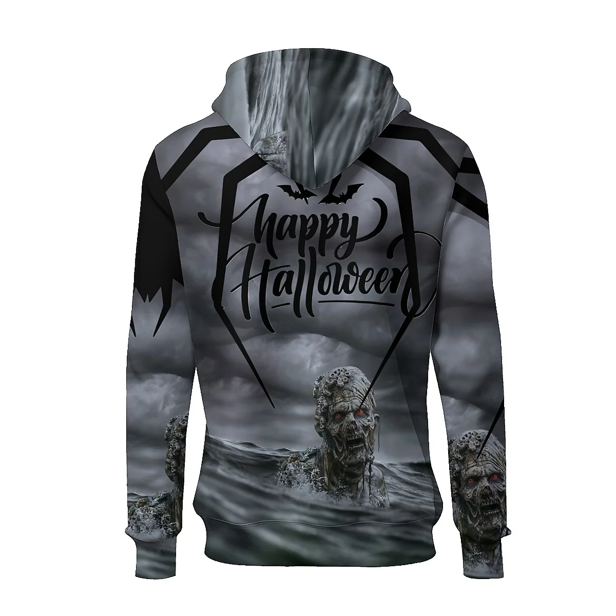 SONSPEE unisex hoodie combines street fashion and autumn vibes, with long sleeves and a 3D skull graphic for a daring look