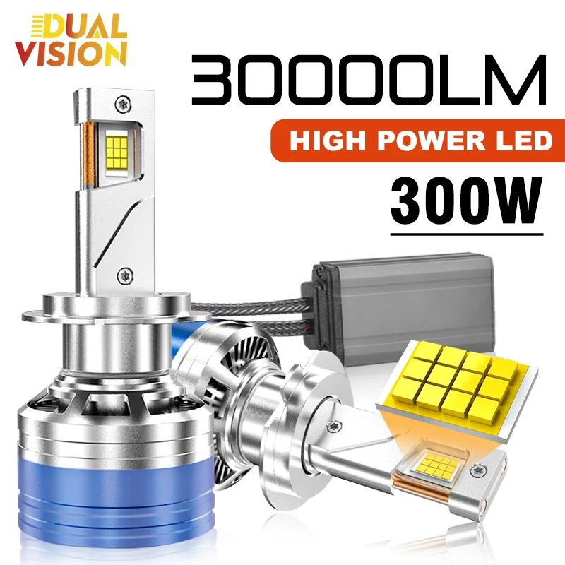 

300W 30000LM H7 H4 H11 Led Headlight High Power 8580 CSP Canbus H1 H8 9005 HB3 9006 HB4 9012 HIR2 Turbo Lamp 6000K Car Lights