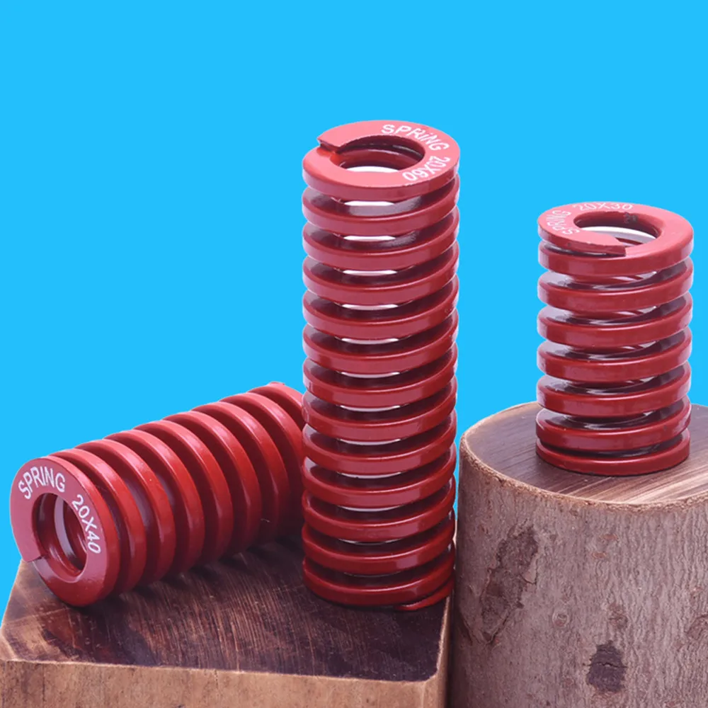 Red Medium Load Mould Die Springs Spiral Stamping Spring Compression Mould Spring OD 40mm ID 20mm Length 40-300mm