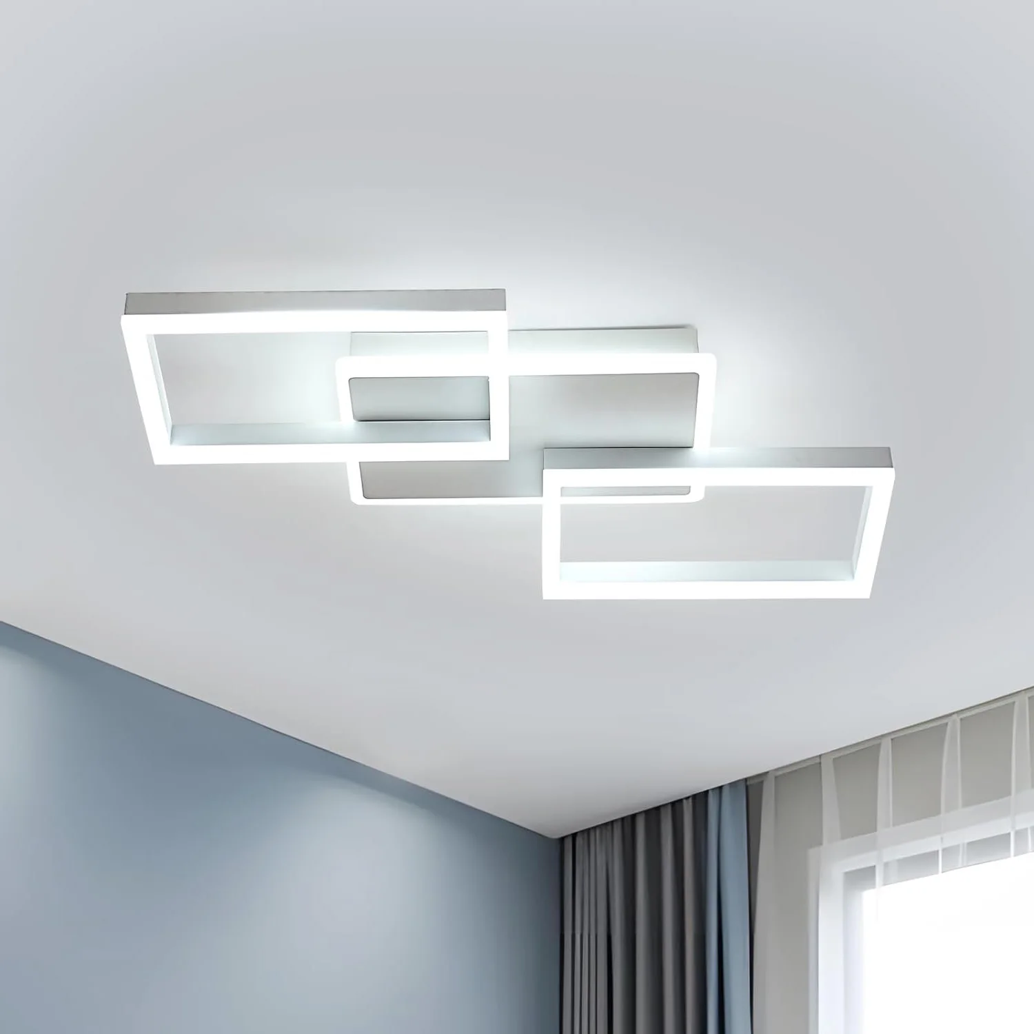 Lampade da soffitto moderne, plafoniera quadrata a LED, plafoniere in acrilico per camera da letto, corridoio, cucina, luce bianca fredda 6500K