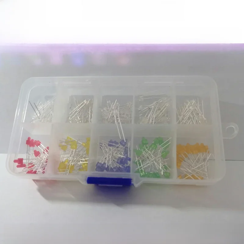200 sztuk/partia 2MM zestaw asortymentowy LED podstawowa woda przezroczysta czerwona niebieska zielona żółta pomarańczowa biała dioda DIY sześć kolorów — zdjęcie 2