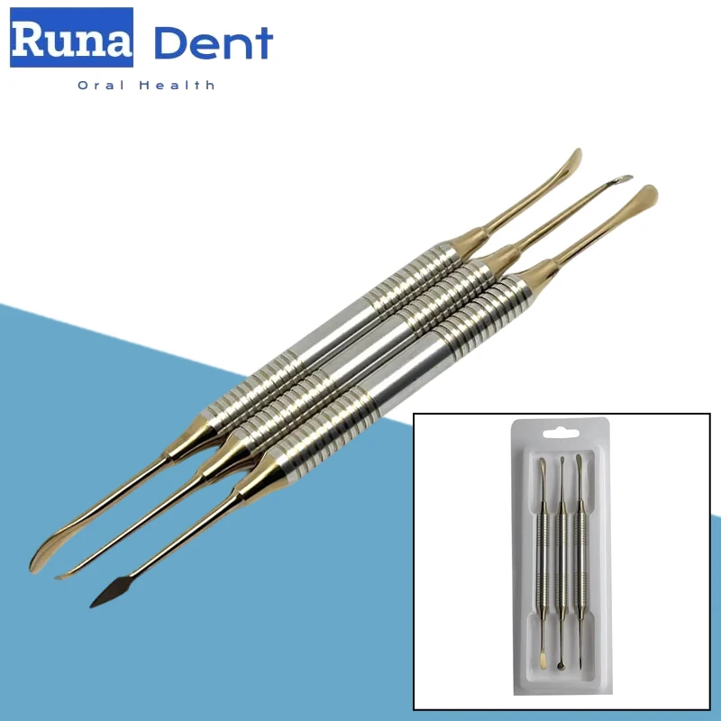 

3Pcs/kit Dental Implant Periosteal Elevator Separator Peristeel Splitter Tool Titanium Material Reflecting or Retracting Tools