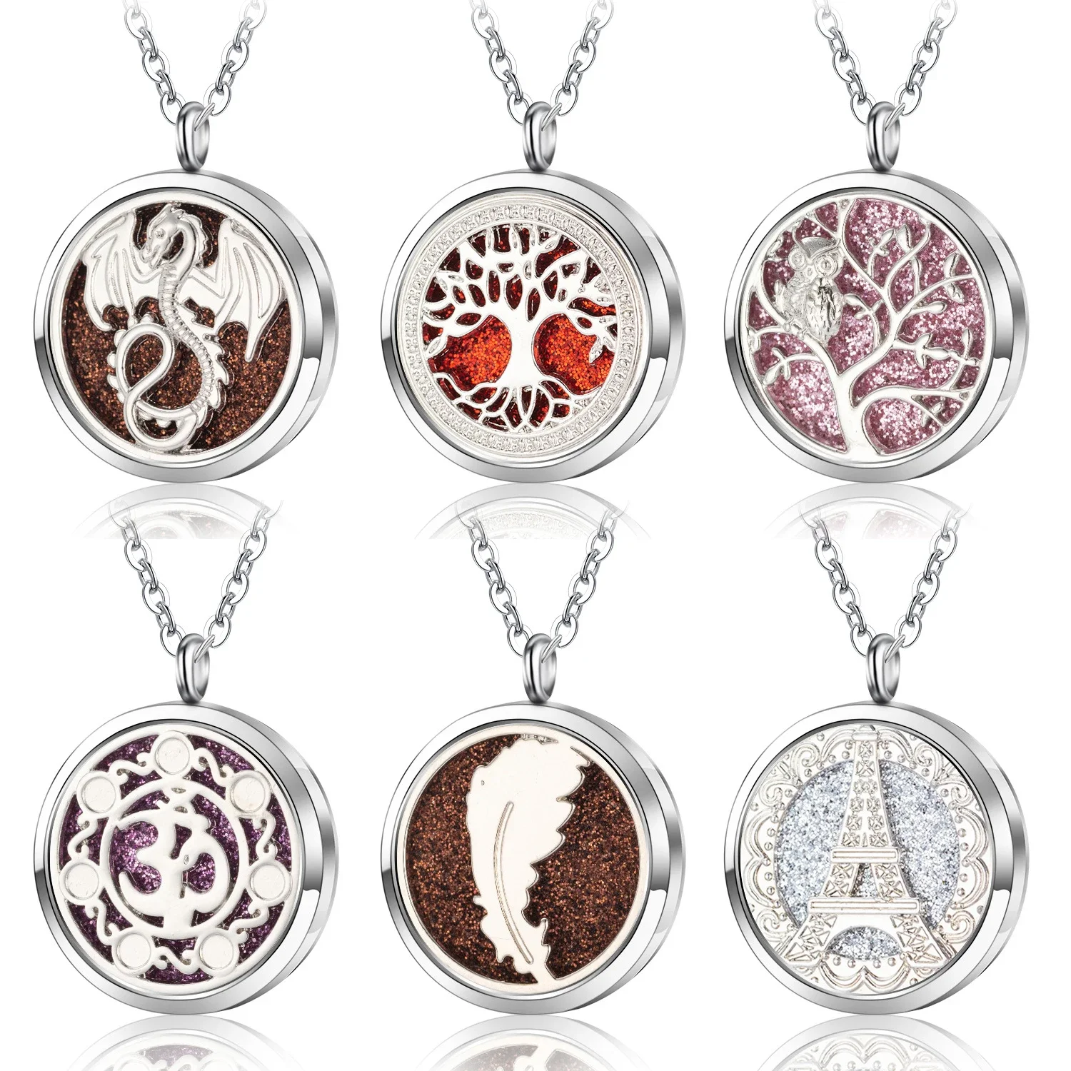 Diffuseur d'aromathérapie arbre de vie, motifs de haute qualité, pendentif, médaillon de parfum, collier d'huile essentielle pour femmes, bijoux, vente en gros