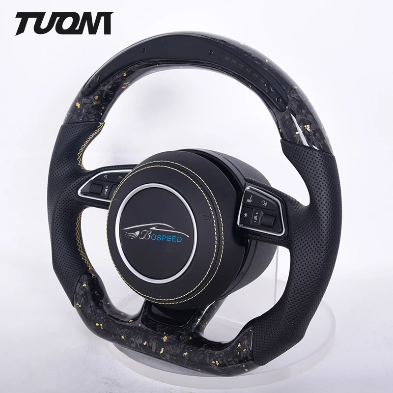 

Fit For Audi A3 8V A4 B8.5 A6 C8 A1 Q3 Q8 S3 8V S7 Rs3 Rs4 TT 8J MK1 R8 SQ5 Racing Forged Carbon Fiber Led Cars Steering Wheel