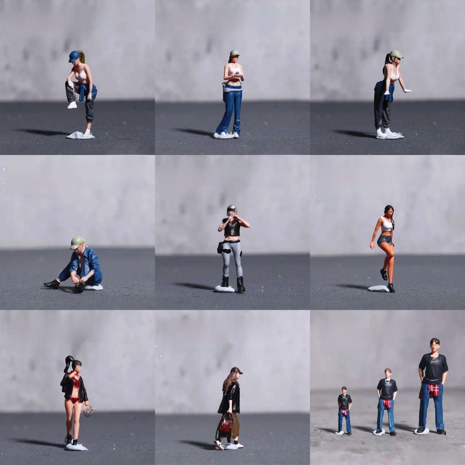 Resin Diorama 1:64 Scale Miniature Figures Miniatura Car Mechanic Garage Scenes Minifigure Model Kit DIY Craft Toys Figure