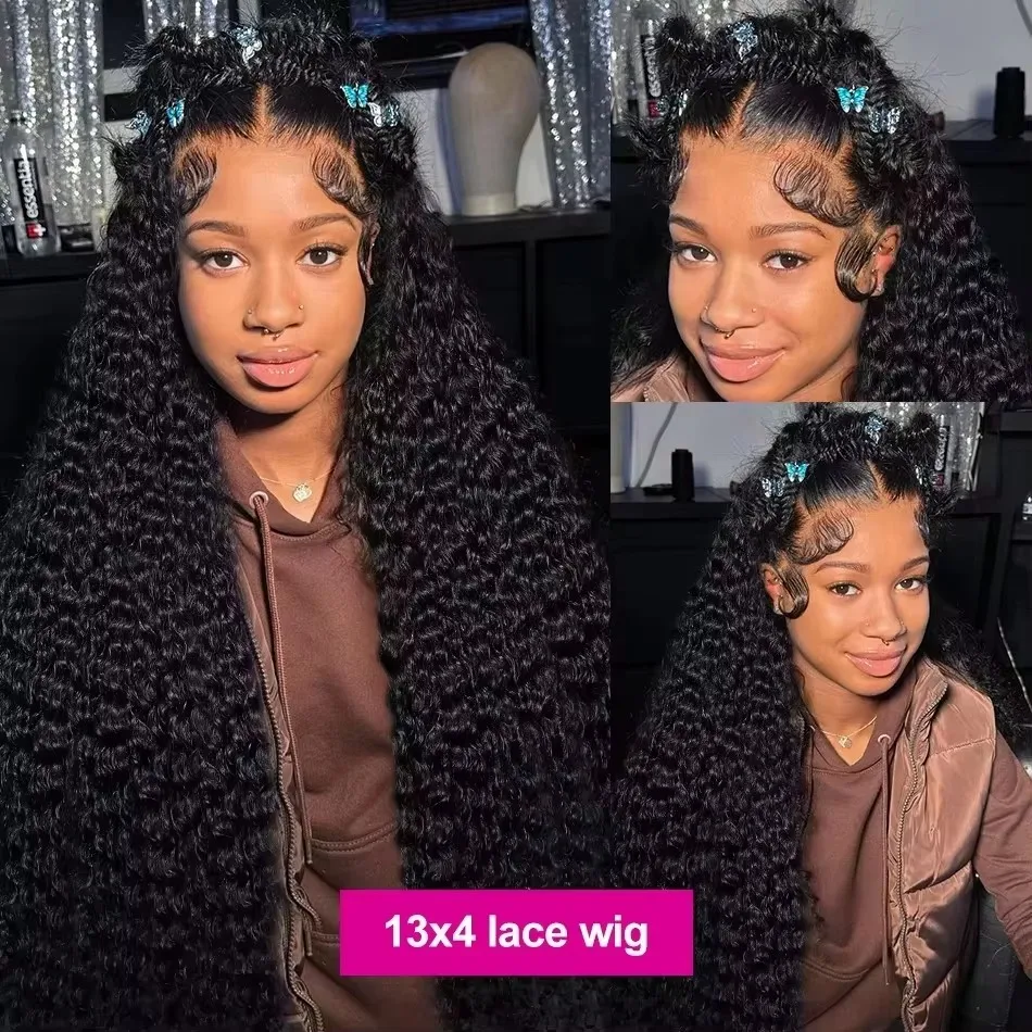 Mossily 30 40 Inches Deep Wave 13x6 Hd Lace Front Human Hair Wig Brazilian Curly Wigs 13x4 Loose Deep Wave Frontal Wig