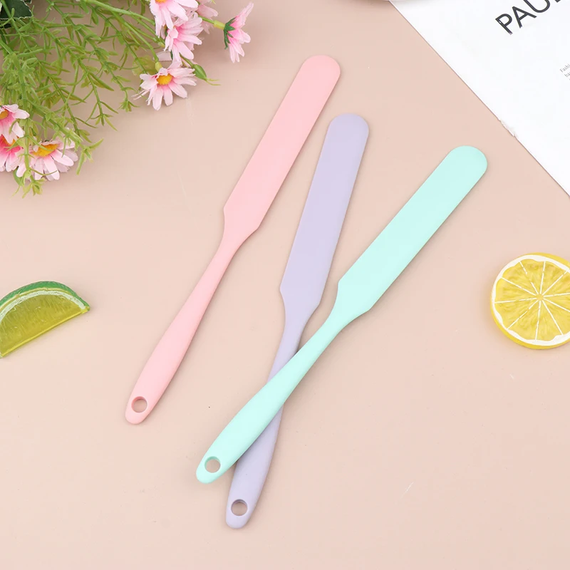 Silicone Long Scraper Color Cream Long Knife Scraper Cake Making Silicone Spatula Baking Tools For Cakes Small Accessories