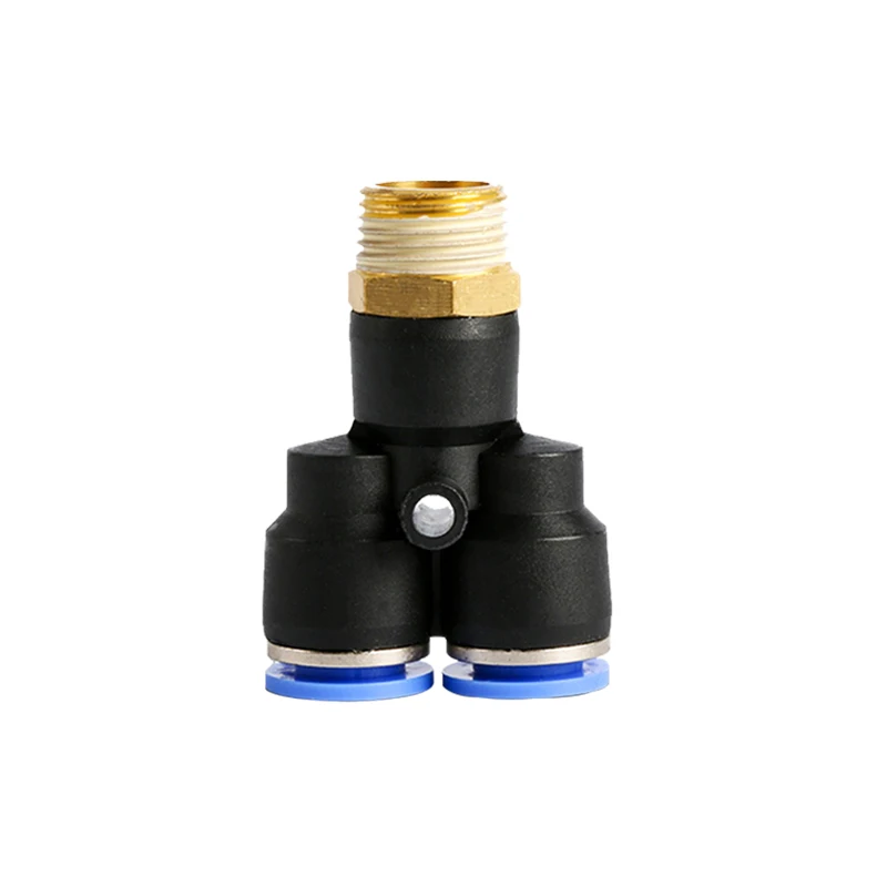 Pneumatic Connector Fittings Thread Quick Push For Air Water Connecting PX Y Shape Connect 4 6 8 10 12 16mm 1/8 1/4 3/8 1/2 M5