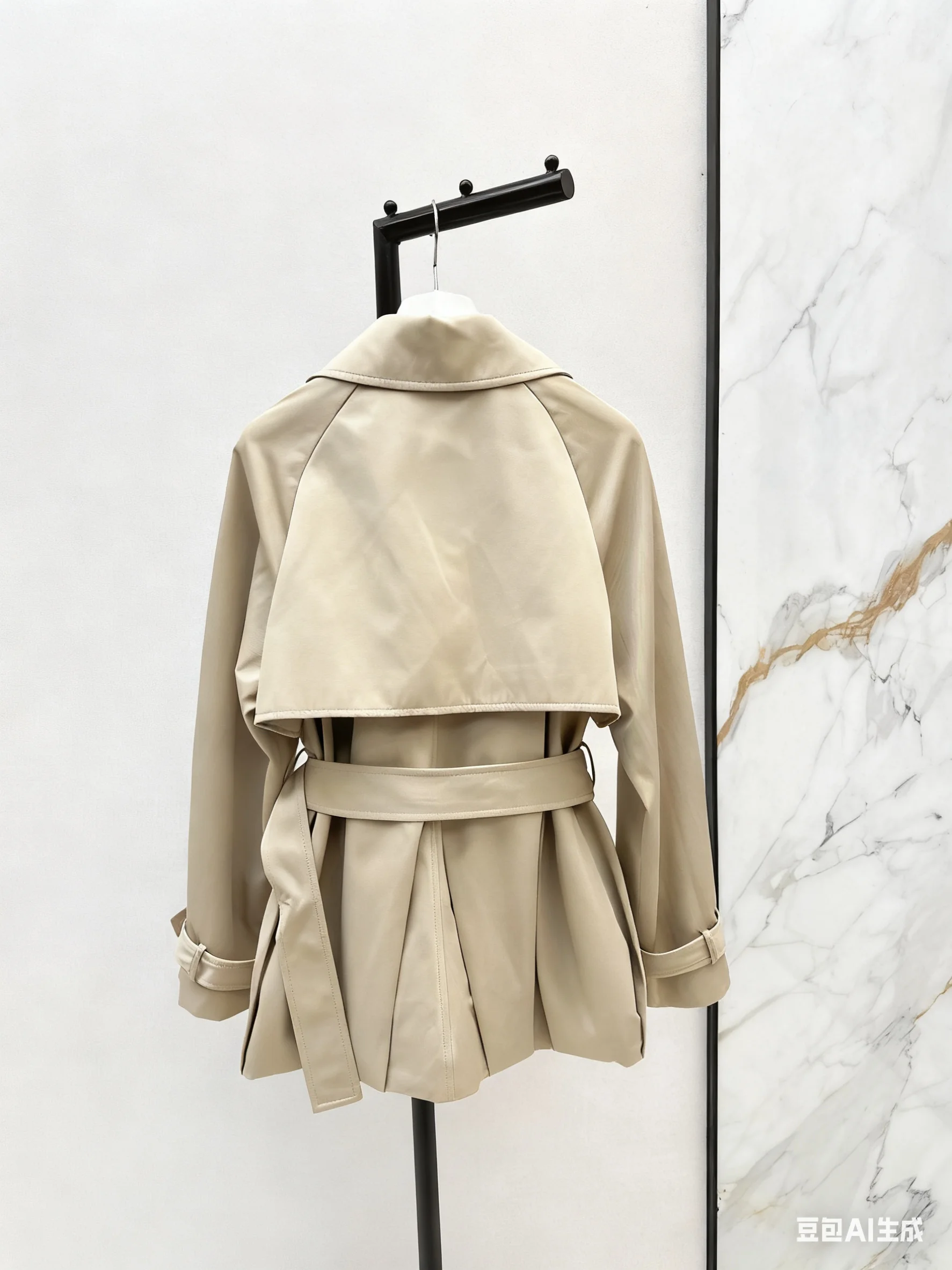 

Осенне-зимний женский короткий плащ с цветочным принтом и воротником с лацканами HL130