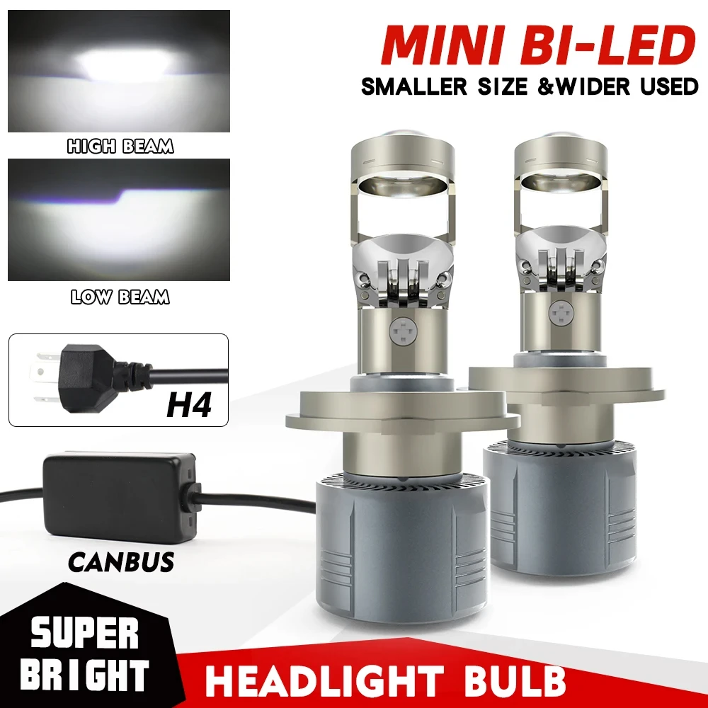 H4 H7 BI Led Projector Lens H11 9005 HB3 9006 HB4 Hi/Lo Beam Car Headlight Bulb Canbus Lamp For Car/Motorcycle 12V 650000LM LHD