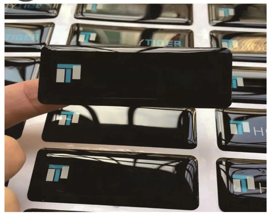 Autocollant en résine époxy dôme personnalisé, Logo en Gel 3D, étiquette en cristal, marque transparente, vinyle personnalisé Transparent, auto-adhésif, étanche