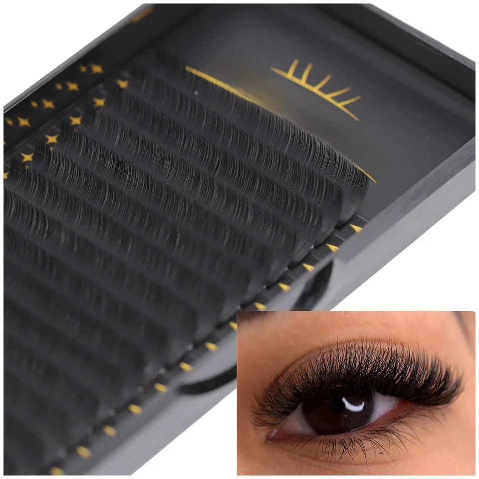 Lashprofessor 16 rangées Extension de cils individuelle 5-20mm Faux vison Volume russe cils mat cachemire Extension de cils maquillage
