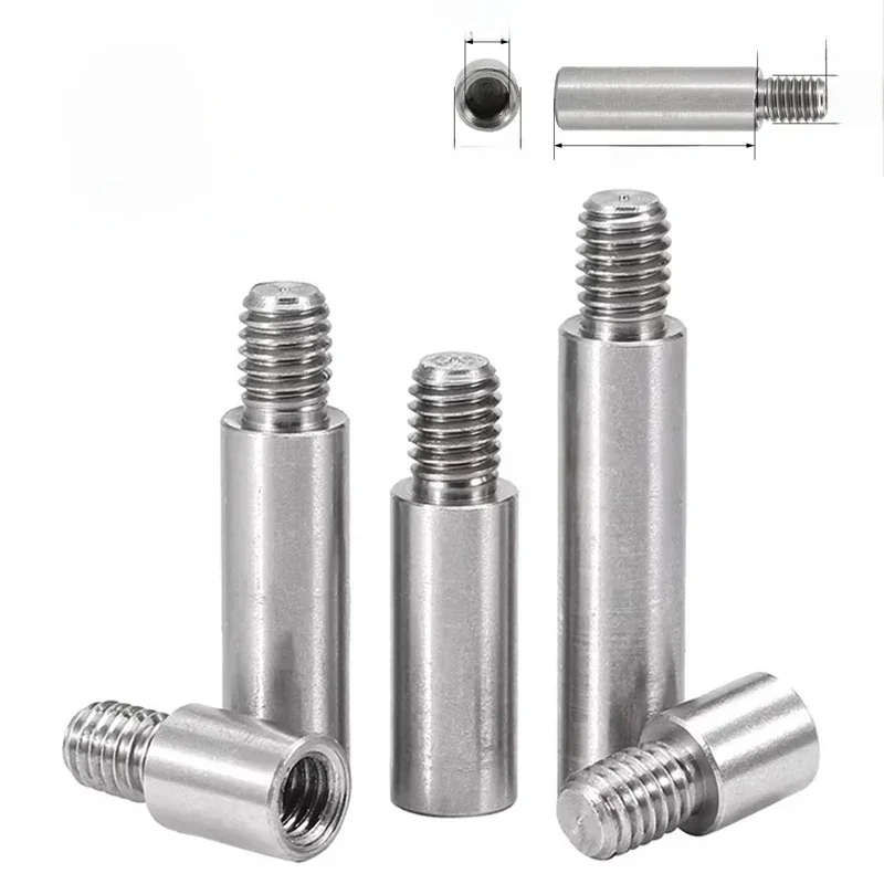 M2 M2.5 M3 M4 M5 M6 304 Słupek gwintowany ze stali nierdzewnej *L+4/6/8mm Okrągła śruba dystansowa PCB Podkładka dystansowa Kolumna z pojedynczą głowicą — zdjęcie 2