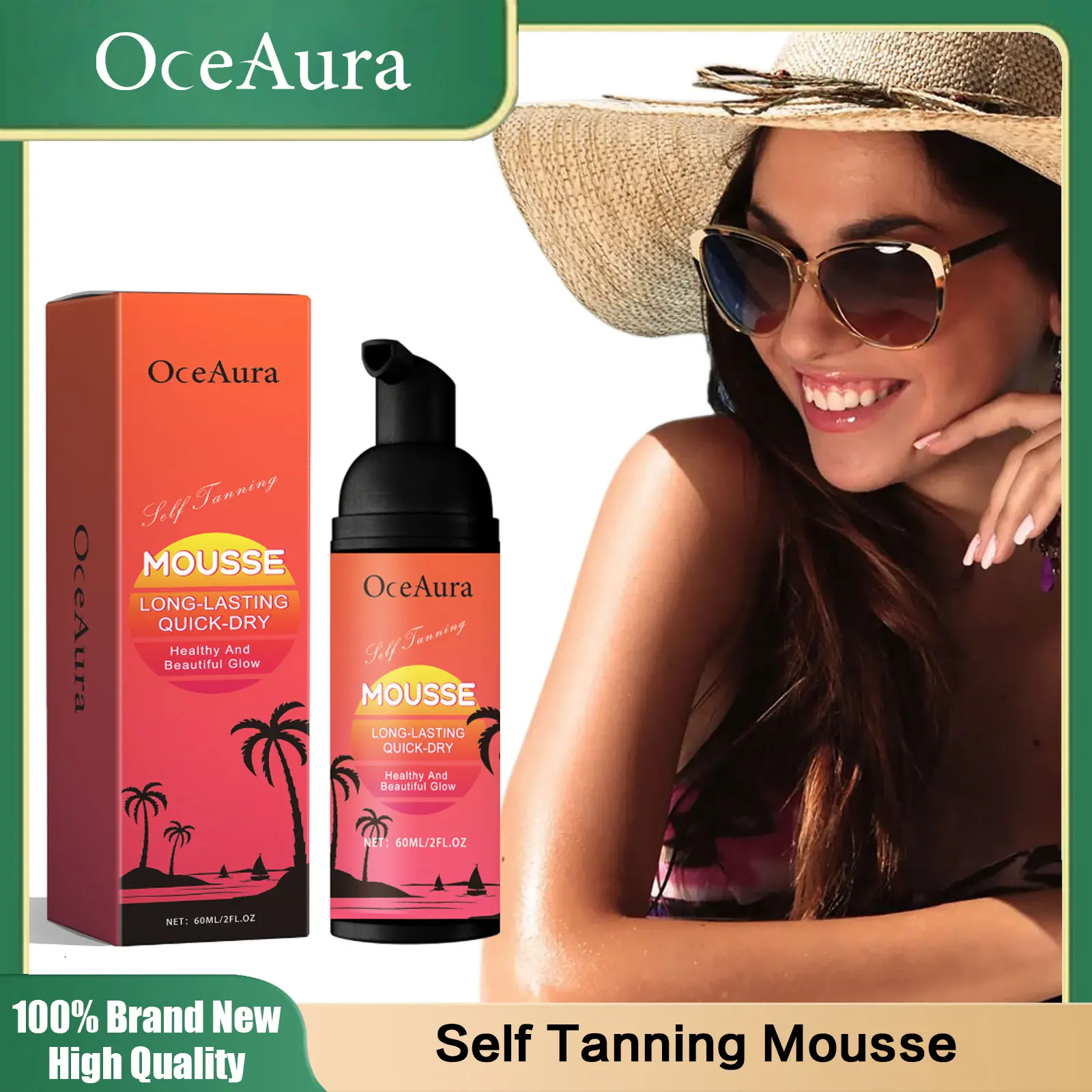 

Body Self Tanning Mousse Intensive Brown Boosting Summer Sunscreen Repair Sunburn Sunbath Protection Fake Tan Accelerator Spray