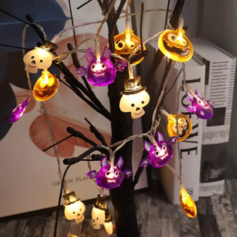 Halloween decoration LED string lights Skull Bat Mix6 string lights outdoor decorative lights Halloween decor lights