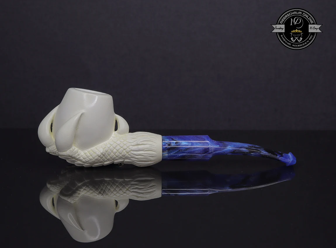 

Handmade Block Meerschaum Eagle Claw Pipe