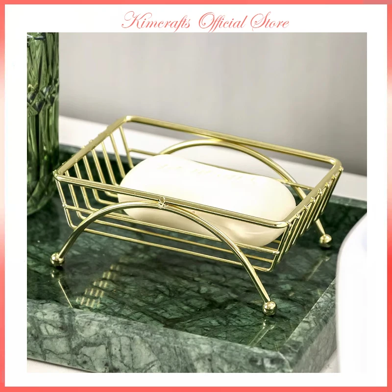 

Nordic Bathroom Accessories Wrought Metal Iron Soap Dish Gold Soap Holder Storage Soap Tray Soap Container Box Soap Dispenser