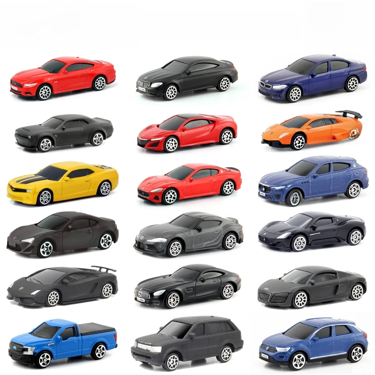 1/64 RMZ CiTY Druckguss-Spielzeugautomodell, Miniatur-3-Zoll-Kollektion mit freien Rädern, geeignet für Hot Wheels, Geschenk für Kinder, Jungen und Kinder