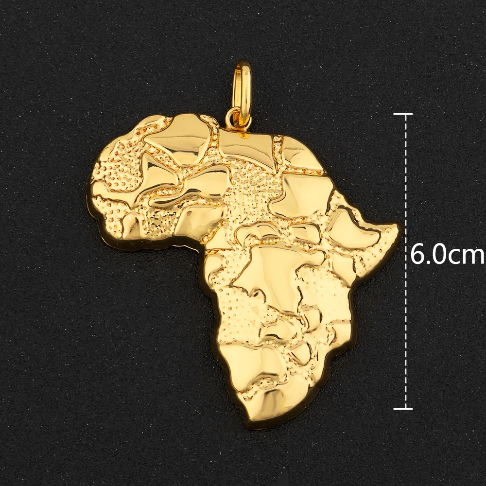 Hip Hop Personality Pendant Gold Color African Map Mermaid Dollar Euro Shape Pendant for Women Men Luxury Copper Chain Jewelry