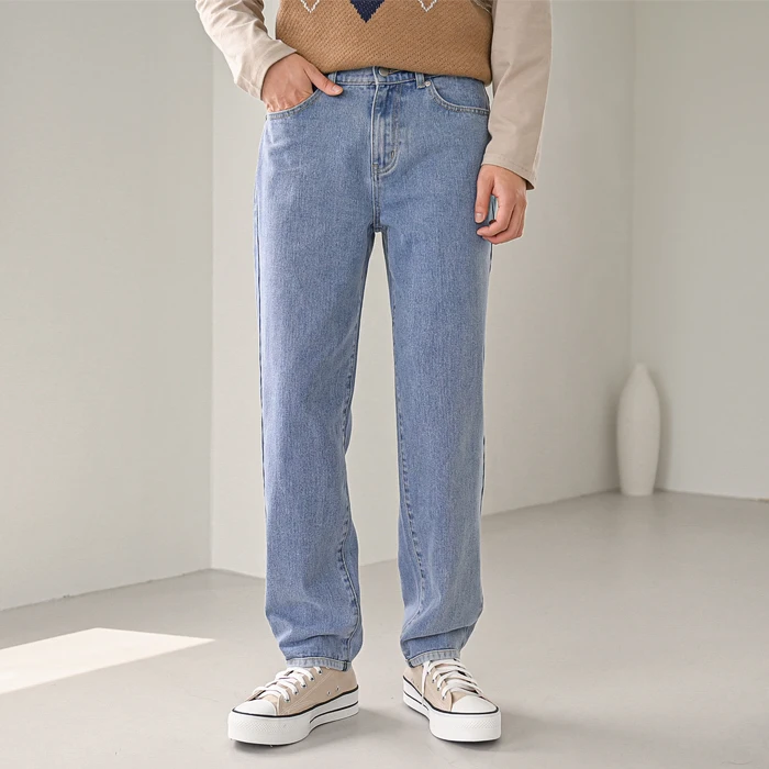 Unique hem color color date denim pants 28-34 fast delivery