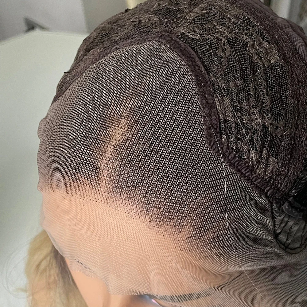 Cinza loira ombre peruca de renda marrom escuro raízes sintético peruca dianteira do laço para perda de cabelo alopecia feminino presente diário resistente ao calor